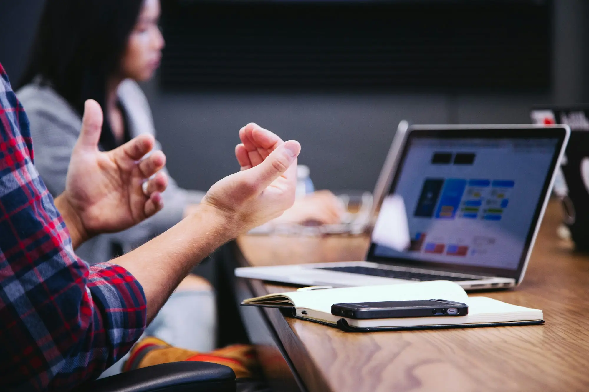 Meeting with an adviser over a laptop